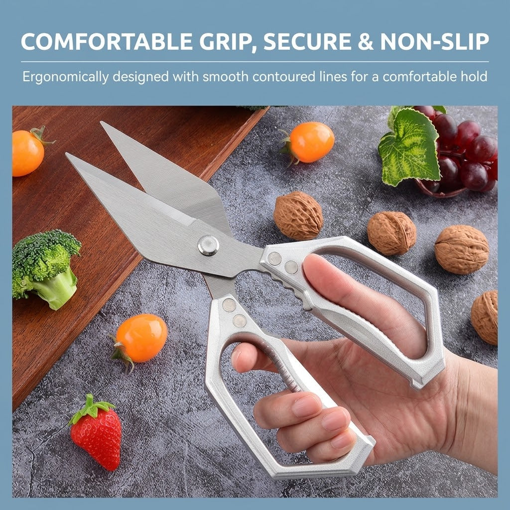 💯Japan's #1 Kitchen Scissors! ✂️Effortlessly Cut Poultry, Meat & More!