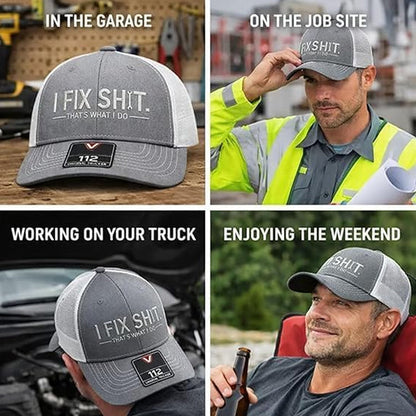 🧢 LIMITED-TIME 50% OFF! ✨ "I Fix Shit" Embroidered Trucker Hat – Breathable Mesh, Sun Protection, Bold & Humorous Gift 🛠️